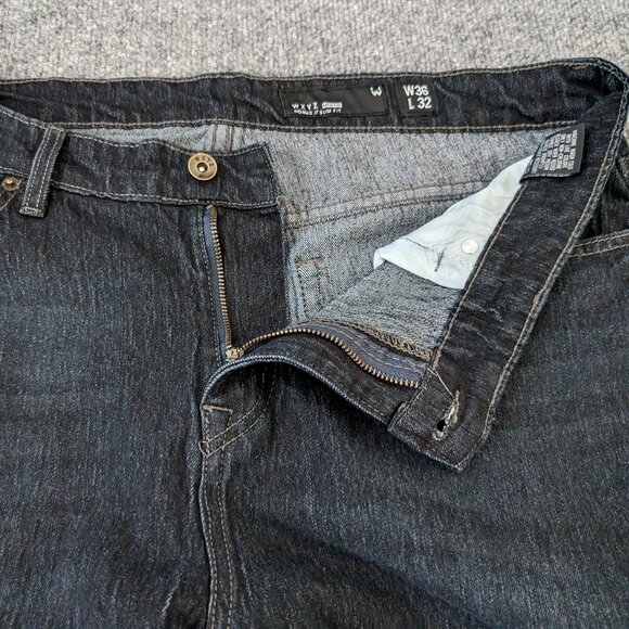 WXYZ Jeans Men's 36x32 (36x29.5) Nomad Slim Fit Black Pockets Zip Button‎ - Picture 8 of 16